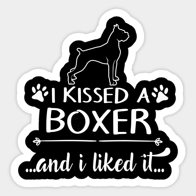 I Kissed A Boxer Sticker by LiFilimon